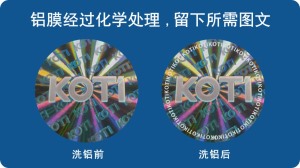 蝕刻洗鋁防偽